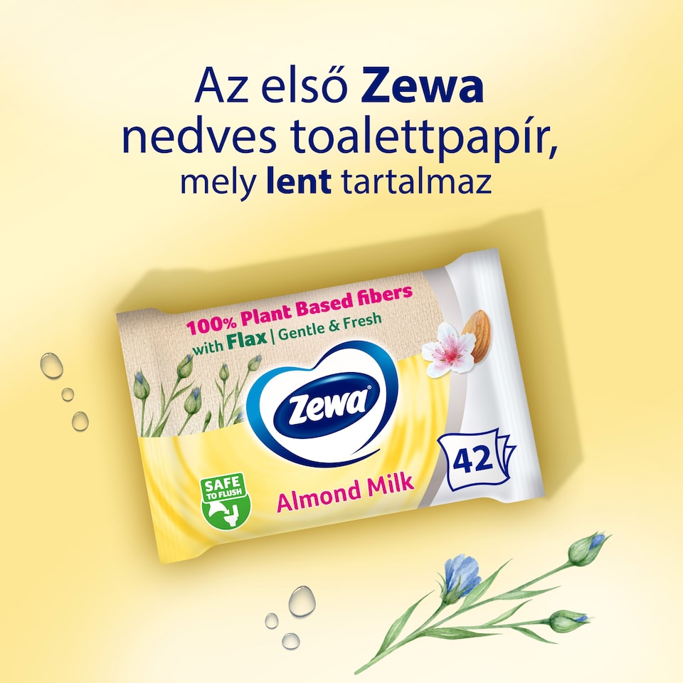 Zewa Almond Milk nedves toalettpapír 42 db 1. kép
