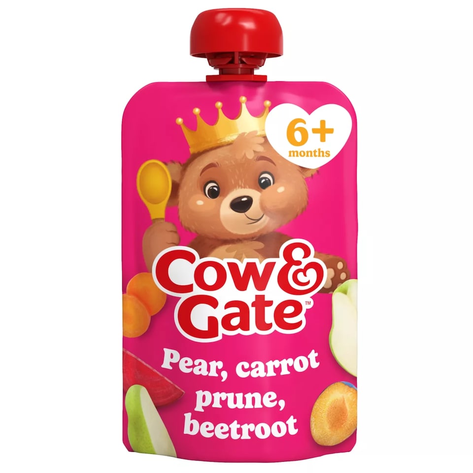 image 1 of Cow & Gate Pouches Pear Carrot Prune Beetroot 100g