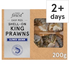 Tesco Finest Easy Peel Shell-On King Prawns 220g
