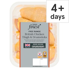 Tesco Finest Free Range British Chicken Thighs & Drumsticks 600g