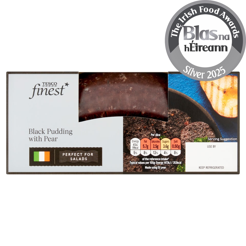 Tesco Finest Black Pudding with Pear 250g