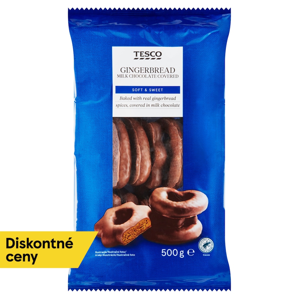 Tesco Perníky v mliečnej čokoláde 500 g