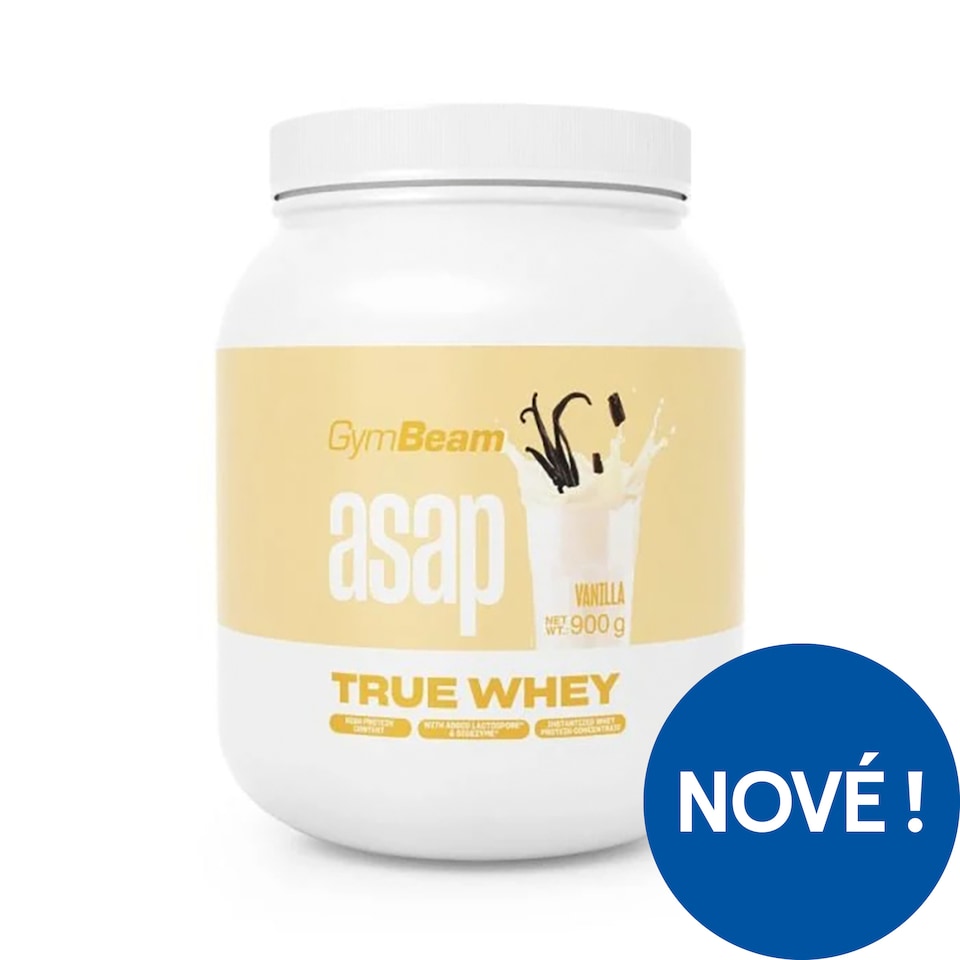 GymBeam ASAP True Whey příchuť vanilka 900g