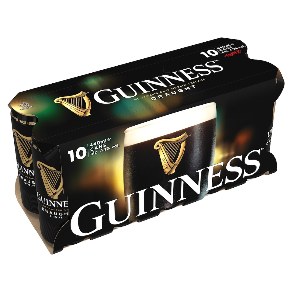 image 1 of Guinness Draught Stout Beer Can 4.1% Vol 10x440ml