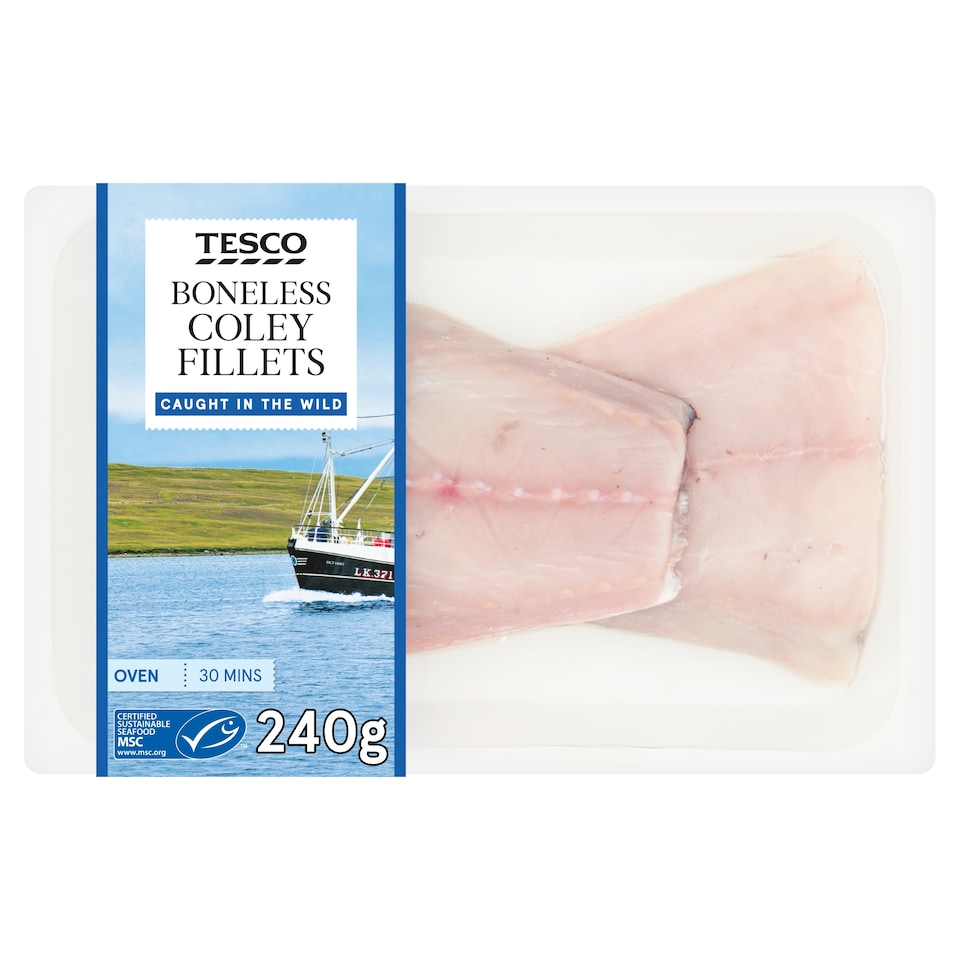 Tesco Boneless Coley Fillets 240g