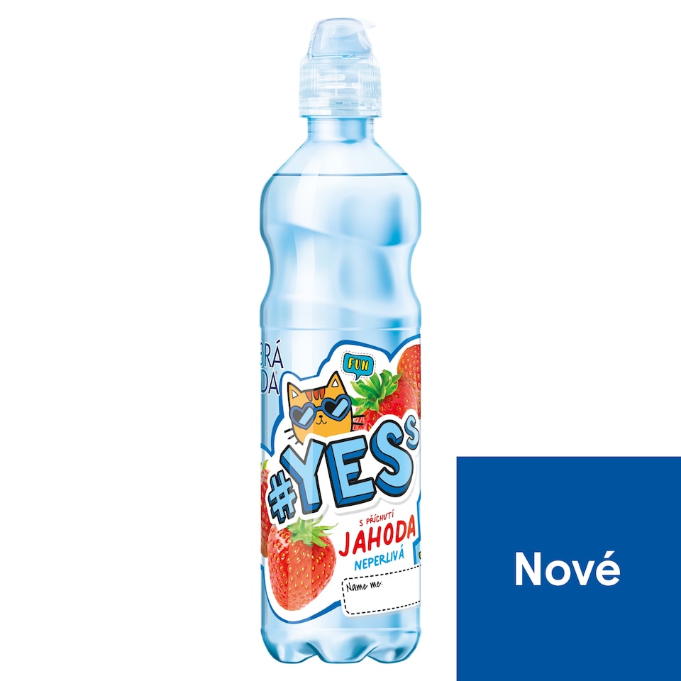 Dobrá voda YESs s příchutí jahoda neperlivá 0,5l