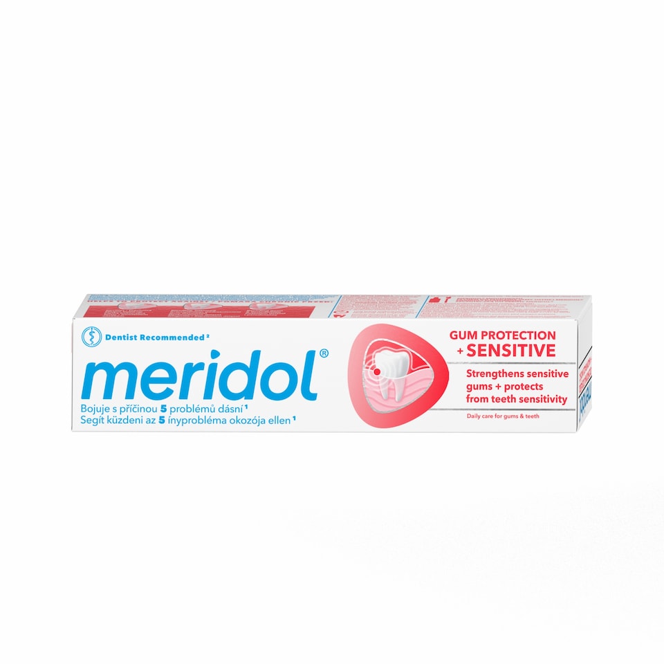 meridol Gum Protection + Sensitive fogkrém érzékeny fogíny és fogak védelmére 75 ml  1. kép