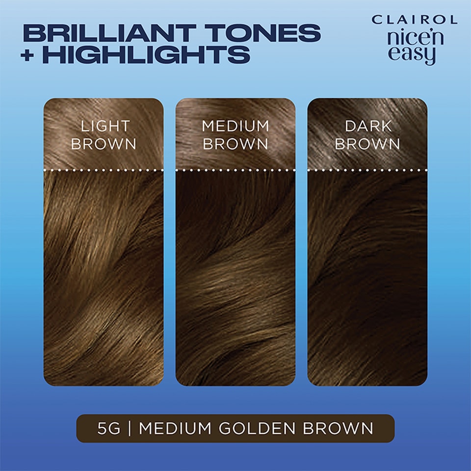image 1 of Clairol Nice ‘N Easy Medium Golden Brown 5G Hair Dye