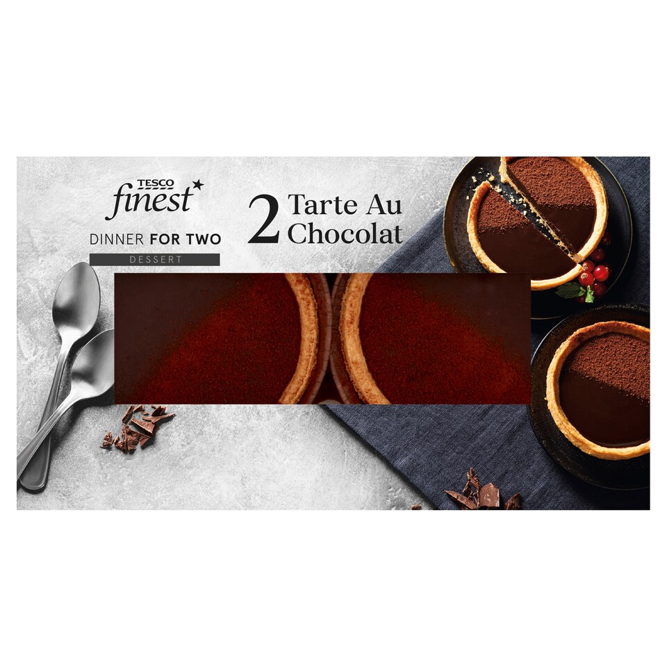 Tesco Finest 2 Tarte Au Chocolat 150G
