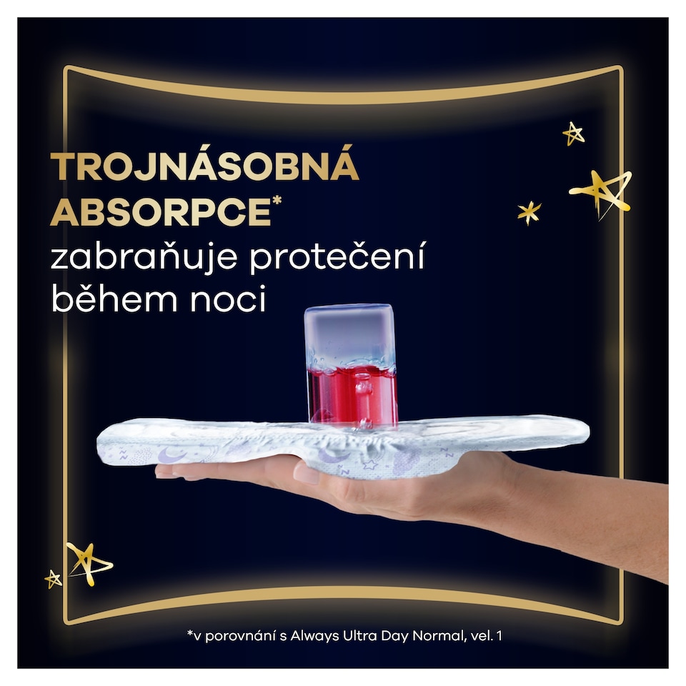 Obrázek 1 pro produkt Always Ultimate Night (velikost 6) Hygienické Vložky S Křidélky X8