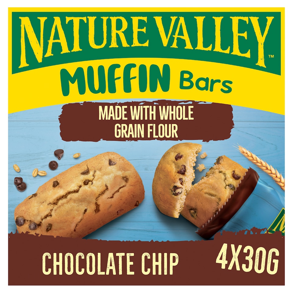 Nature Valley Soft Baked Chocolate Chip Muffin Bars 4 x 30g