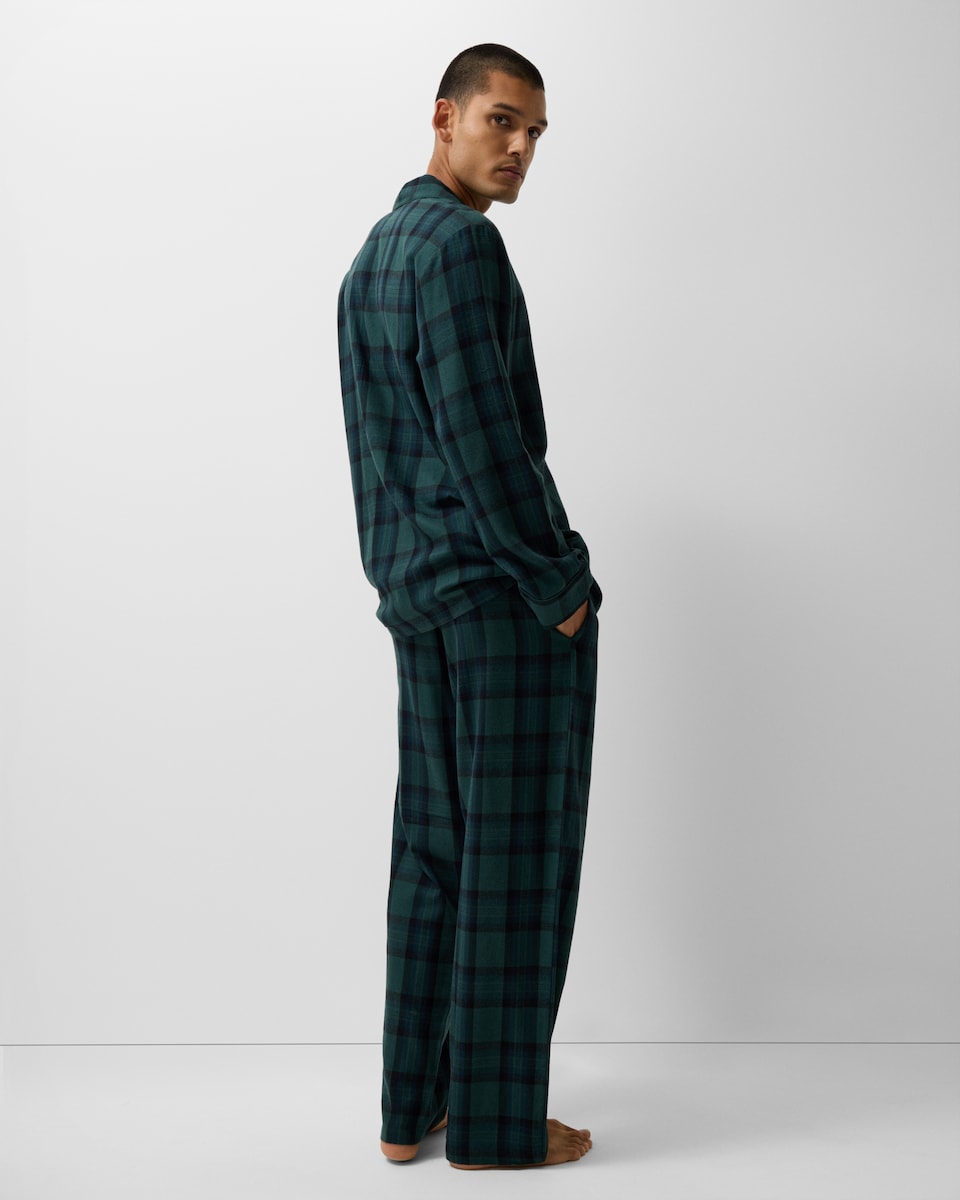 image 1 of Christmas Cotton Rich Checked Revere Matching Family Pyjama Set in Multi Green