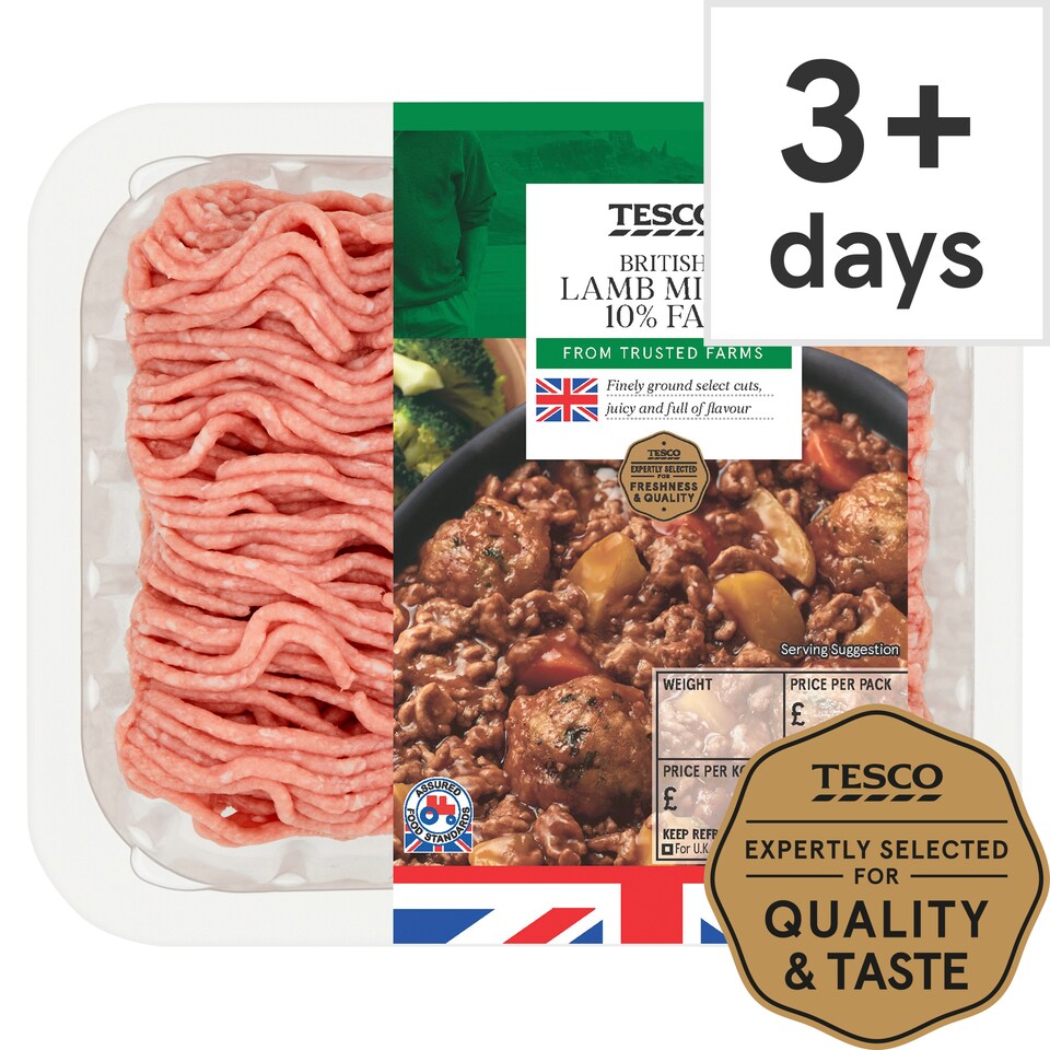 Tesco British Lamb Mince 10% Fat 250G