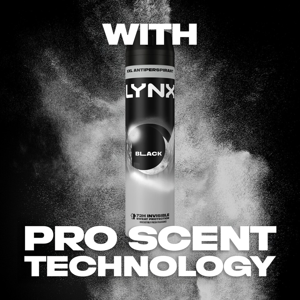 image 1 of Lynx Black 72h Antiperspirant Deodorant 250ml