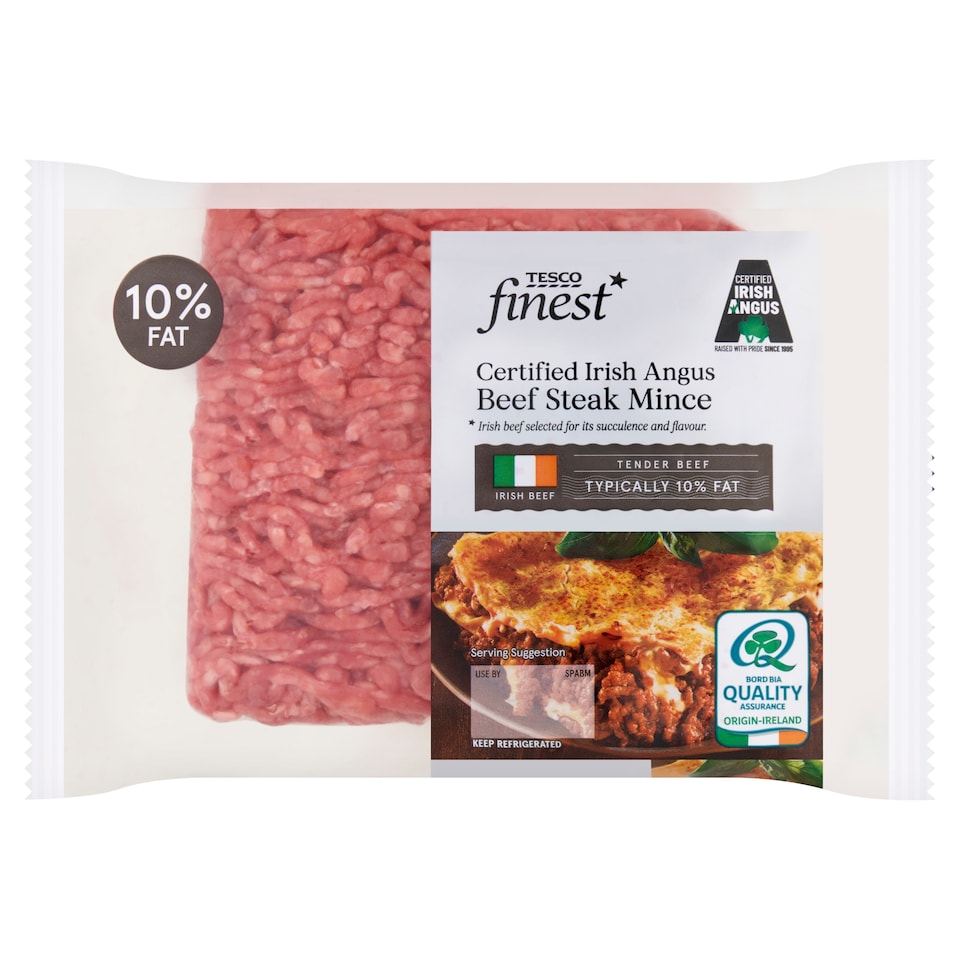 Tesco Finest Certified Irish Angus Beef Steak Mince 450g