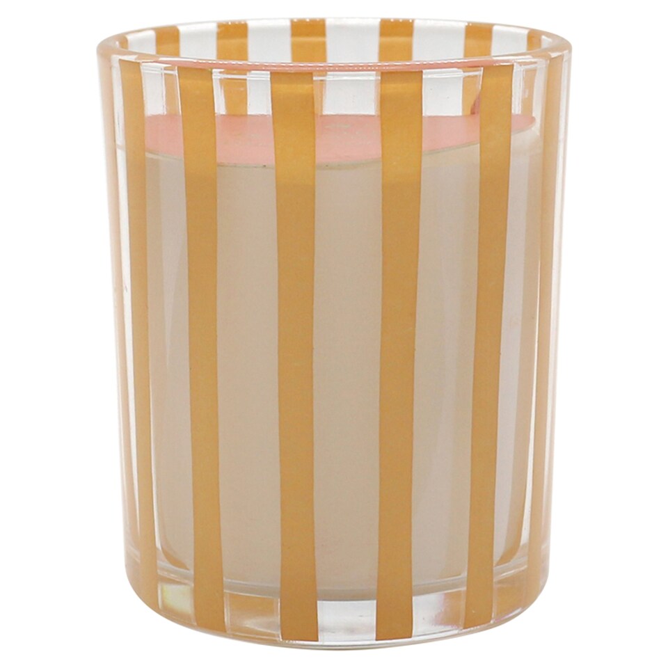 Fox & Ivy Sundrenched Orange Stripe Candle 123G Tesco Groceries