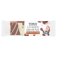 Tesco Loaded Brownie - Dark Chocolate with White Chocolate Chunks 50g
