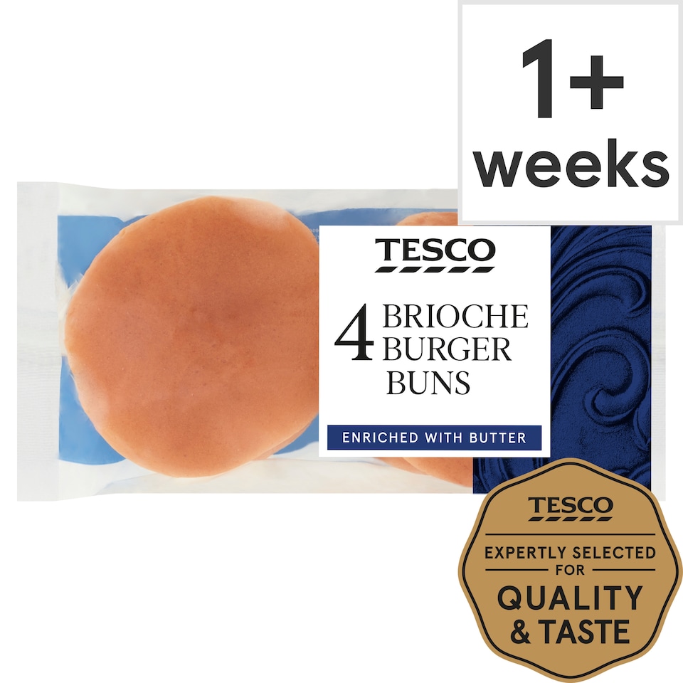 Tesco Brioche Burger Buns 4 Pack