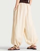 image 2 of The F&F Edit Tie Hem Balloon Trousers in Camel