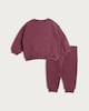 image 4 of F&F Baby 2-Piece Cotton Rich NYC Slogan Sweatshirt and Joggers Set in Burgundy