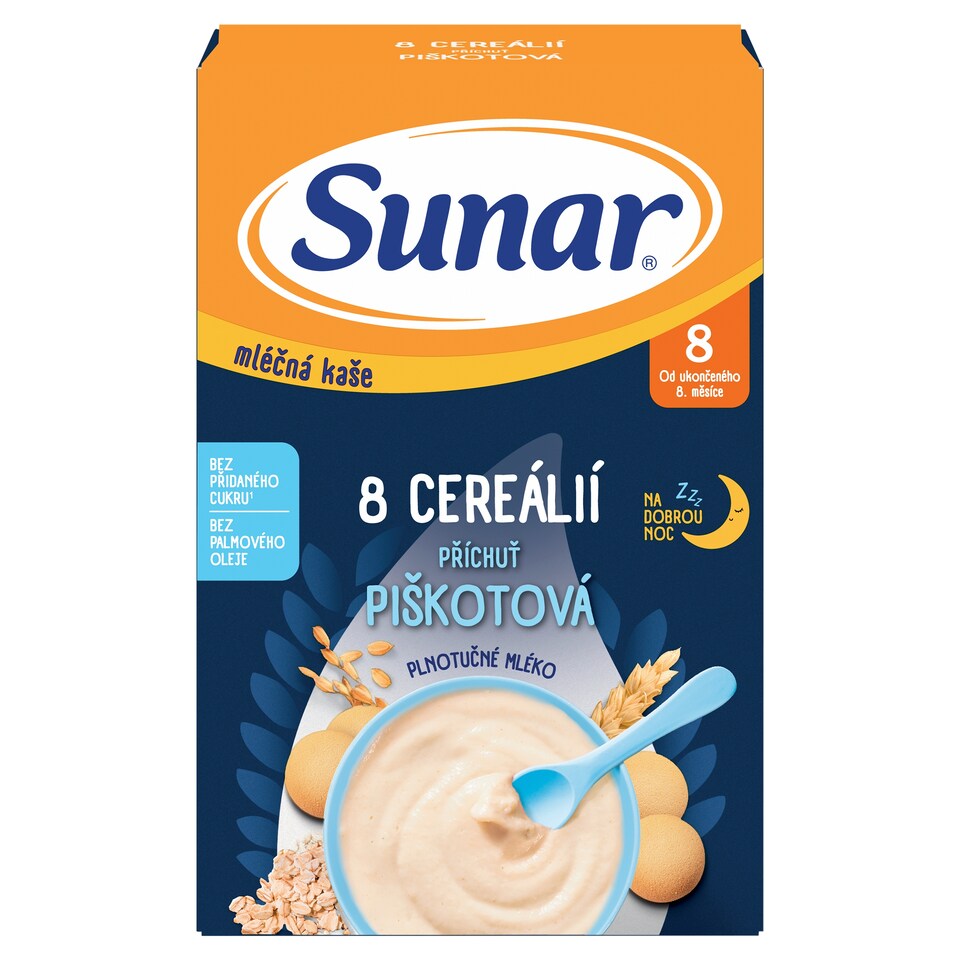 image 1 of Sunar Milk Porridge 8 Cereals Sponge Flavor for Good Night 210 g