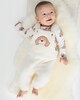 image 1 of F&F Curtis The Dog Baby 2-Piece Fleece Dungarees and Bodysuit Set in White