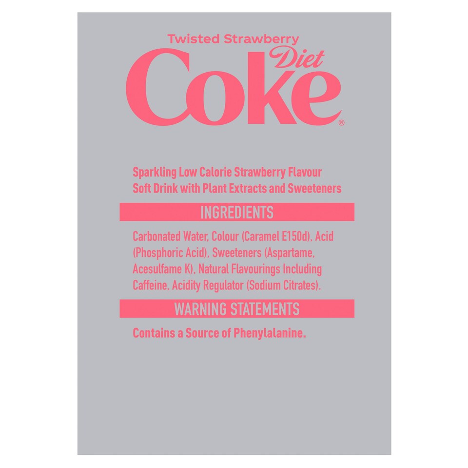 image 1 of Diet Coke Strawberry 500Ml