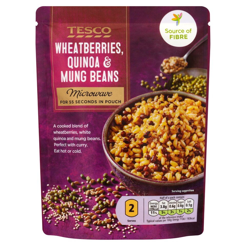 Tesco Quinoa Mung Bean And Wheat Berry 250G