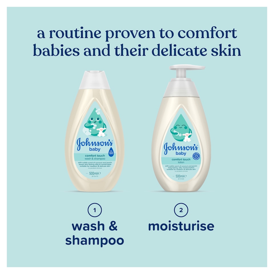 image 1 of Johnson's Baby Comfort Touch Wash & Shampoo 500ml