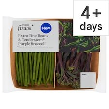 Tesco Finest Purple Tenderstem & Extra Fine Beans 190g