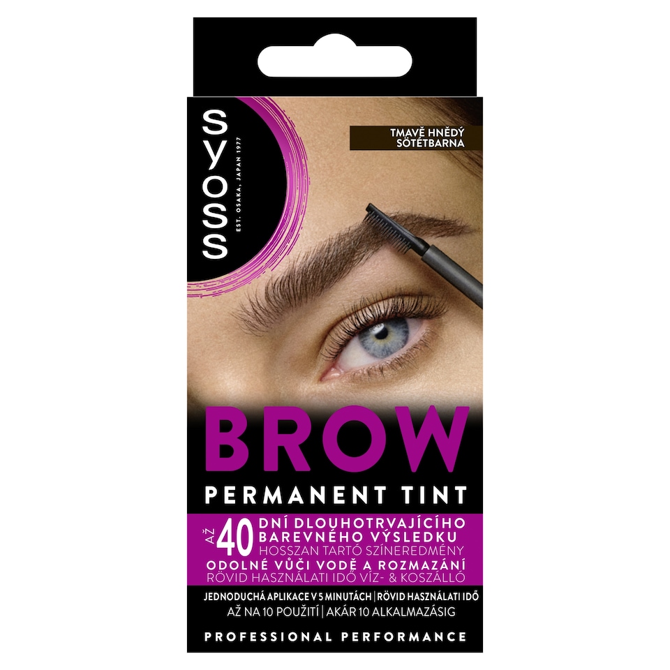 Syoss Brow Tint tartós szemöldökfesték Sötétbarna  1. kép