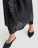 image 2 of The F&F Edit Organza Trim Sequin Embellished Co-ord Midi Skirt in Black