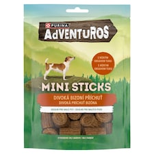 Adventuros Mini Sticks maškrty pre psov bizón 90 g
