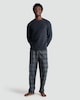 image 2 of F&F Fleece Check Print Long Sleeved Pyjamas in Grey
