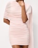 image 2 of F&F Ruched Draped Mini Dress in Pink