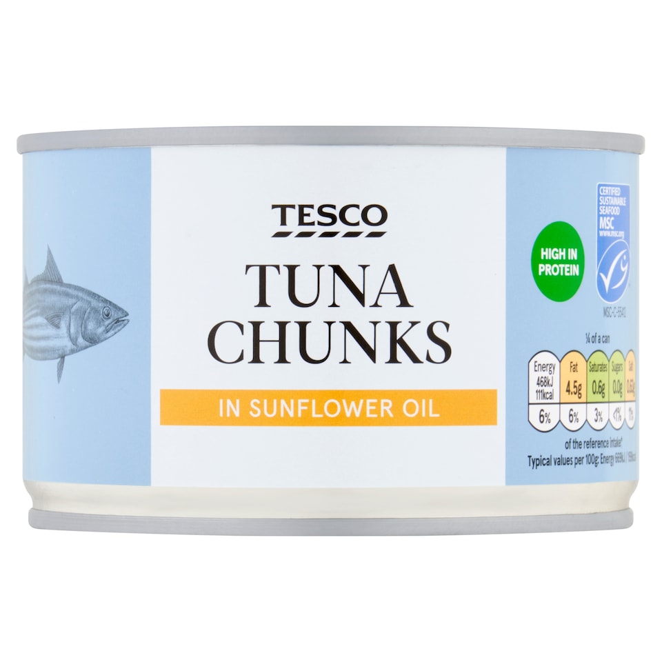 Tesco Tuna Chunks In Sunflower Oil 400G