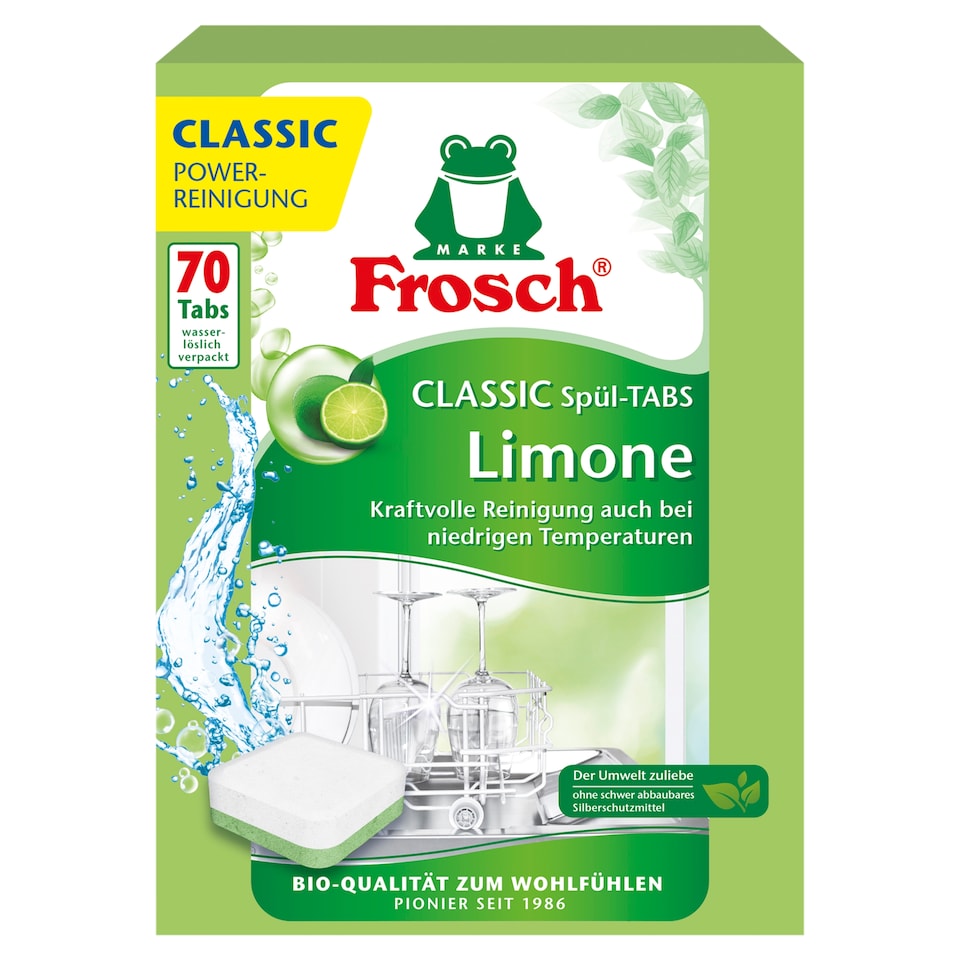 Frosch Zöldcitrom Classic mosogatógép tabletta 70 db