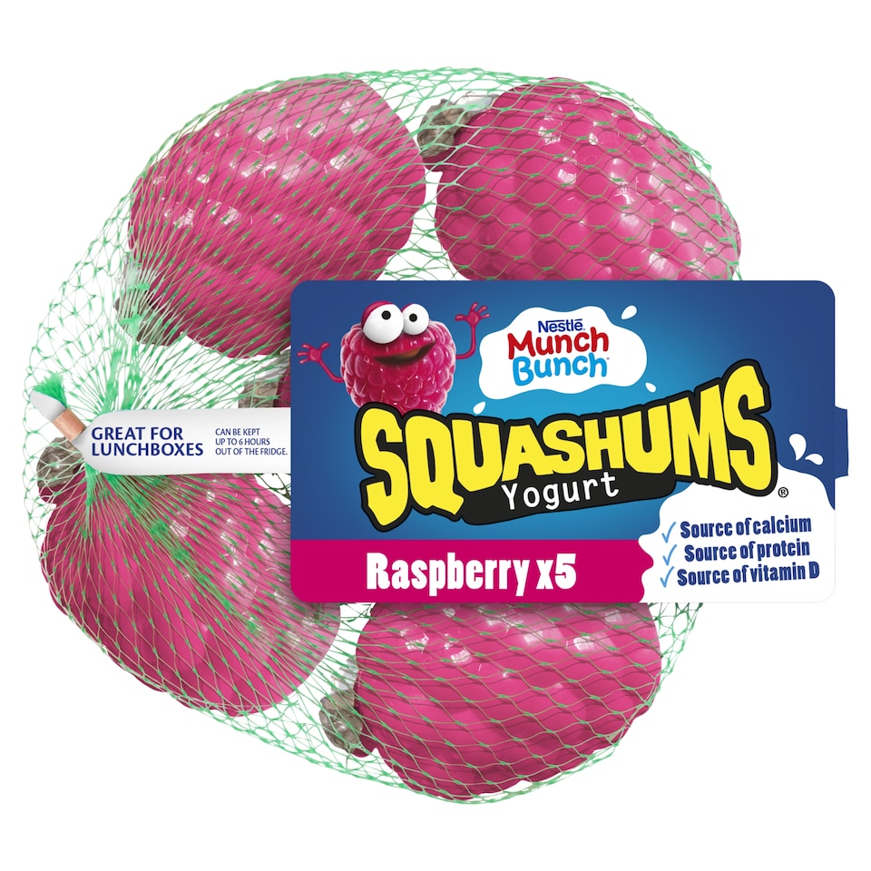 Munch Bunch Squashums Yogurt - Raspberry 5x60g