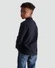 image 3 of F&F Boys Pure Cotton Waffle Textured Zip Polo Top in Navy