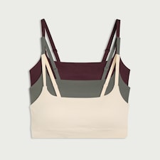 F&F 3-Pack Seamfree Contour Crop Tops in Multi