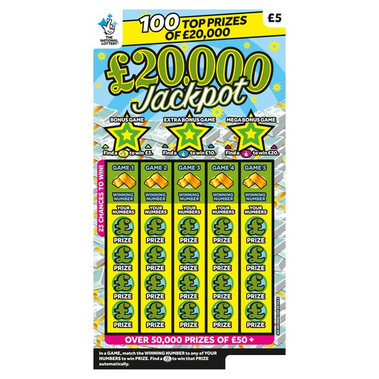 £20,000 Jackpot Scratchcard Tesco Groceries
