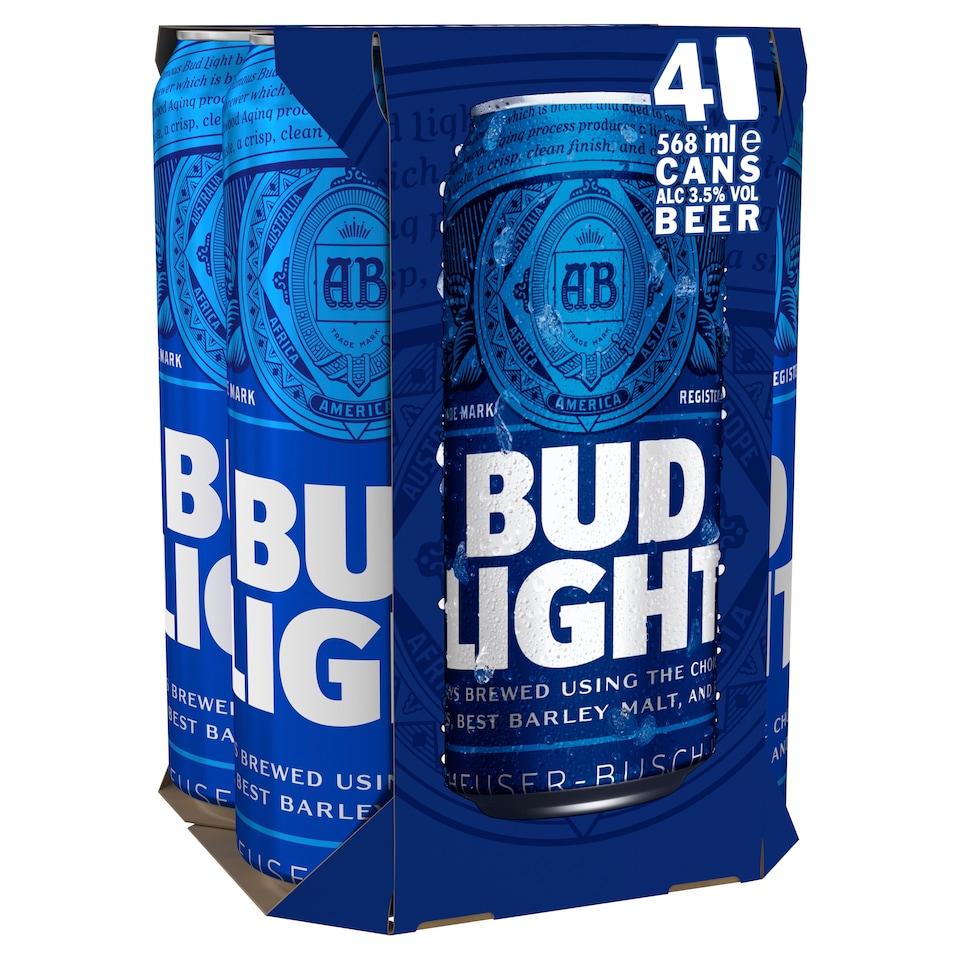 Bud Light Beer 4 X 568Ml