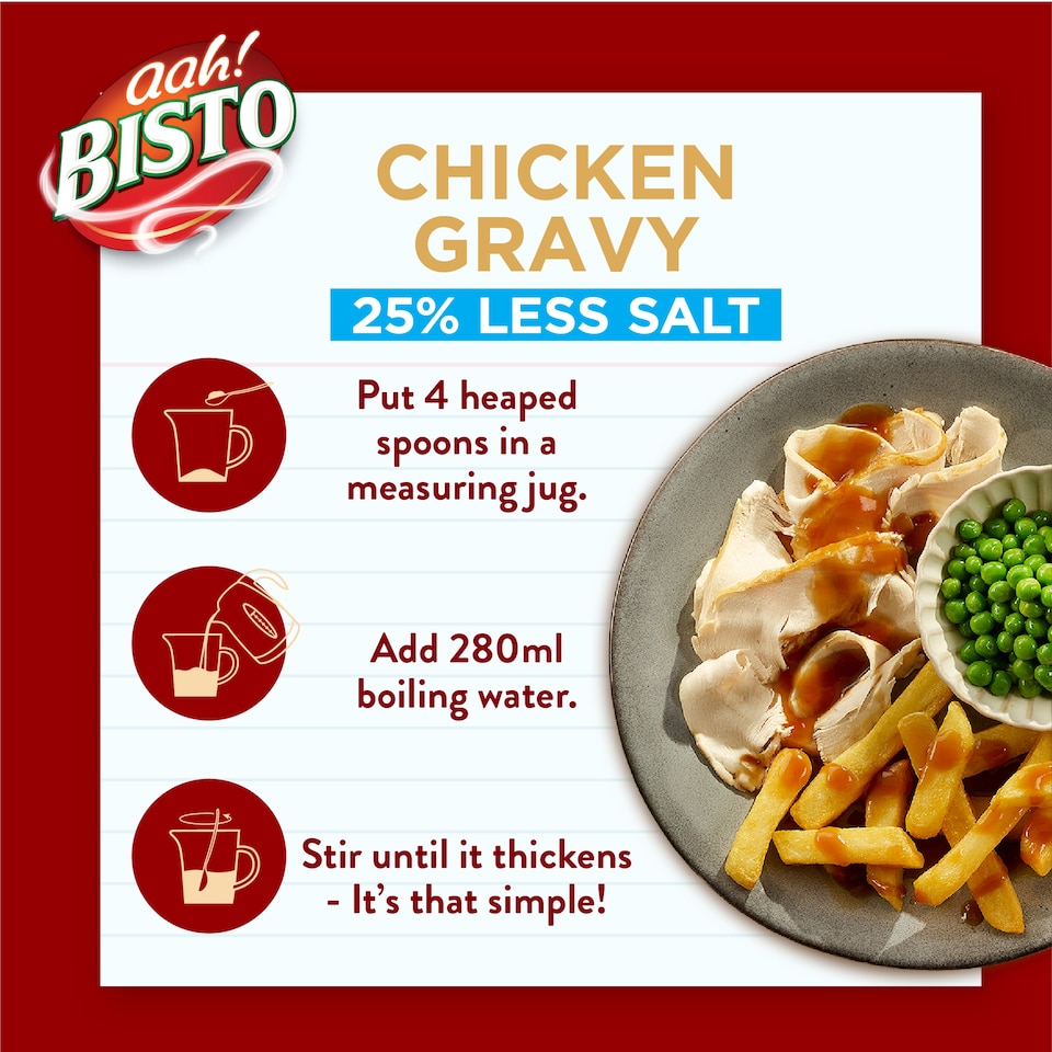 image 1 of Bisto Reduced Salt Chicken Gravy Granules 190G