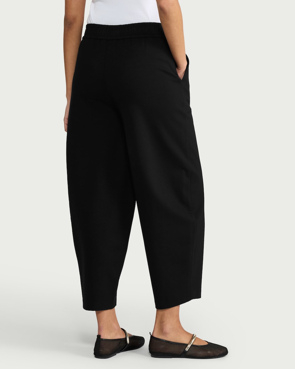 image 1 of F&F Ponte Barrel Leg Trousers in Multi