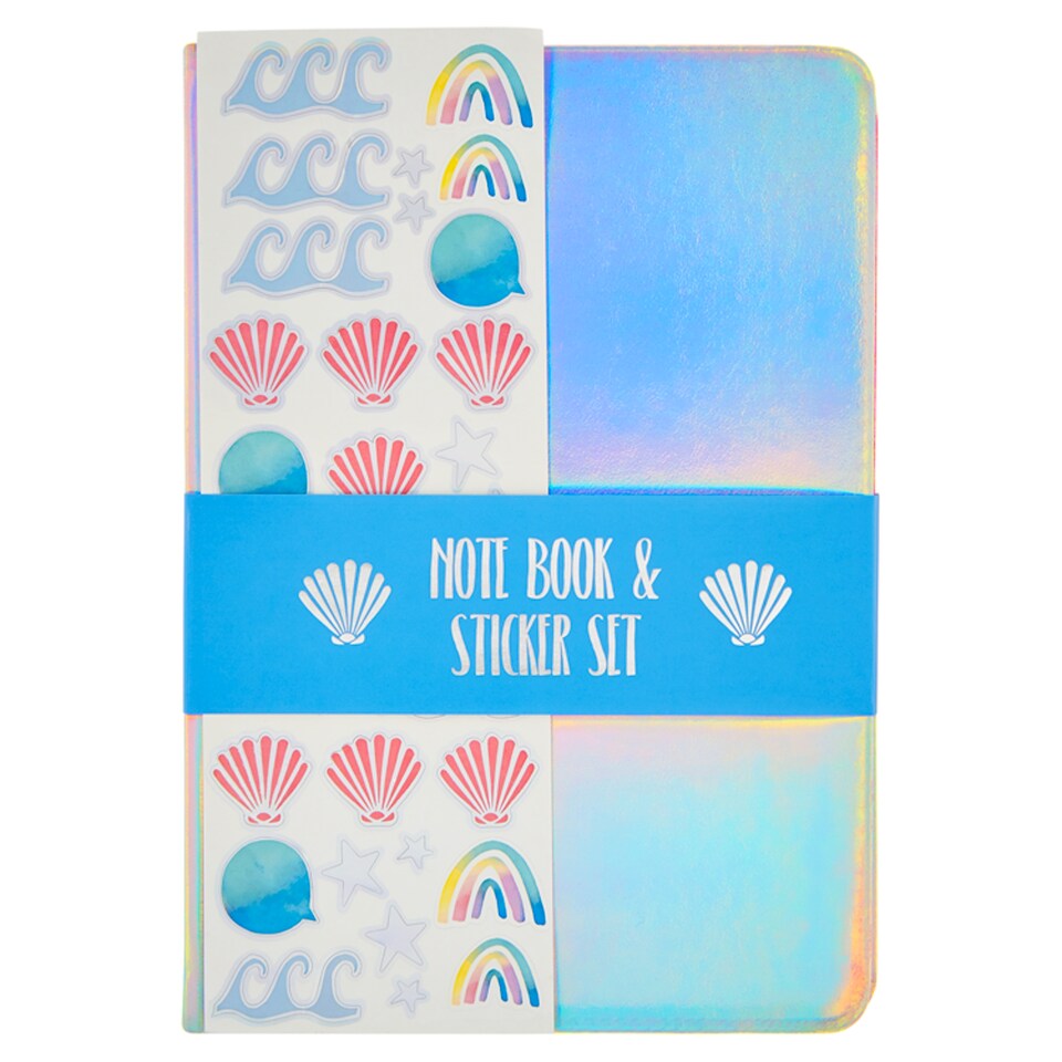 Tesco Shimmer Notebook And Stickers