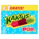 Kaktus Pop málnaízű és áfonyaízű vizes jégkrém, rágógumiízű zöld bevonattal 9 db 405 ml   1. kép