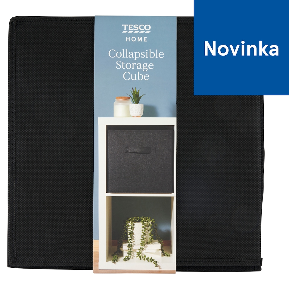 Tesco Home Black Collapsible Storage Cube 31 x 31 x 31 cm