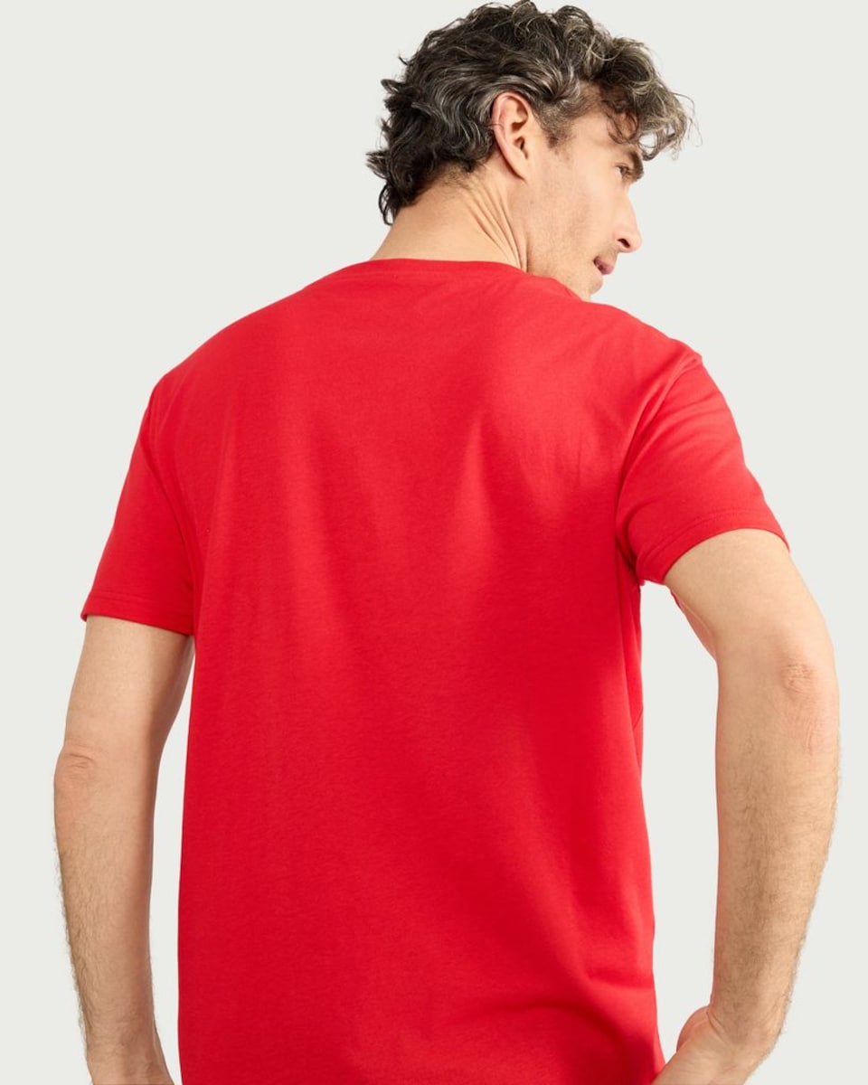image 1 of England Cotton Rich Three Lions T-Shirt in Red