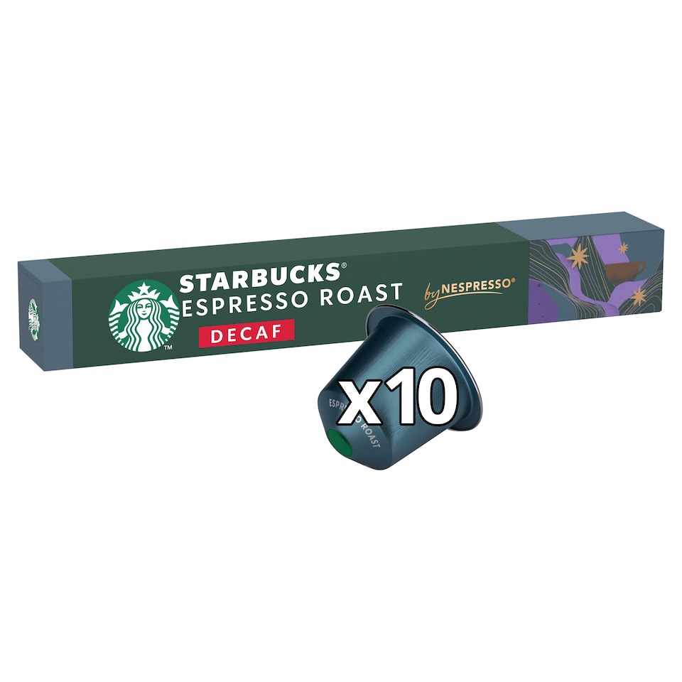 image 1 of Starbucks by Nespresso Decaf Espresso Roast Coffee Pods x10 57g