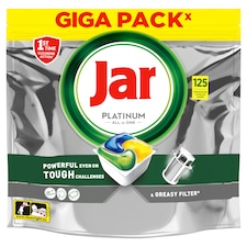 Jar Platinum All In One Tablety Do Umývačky Riadu Lemon, 125 Tabliet